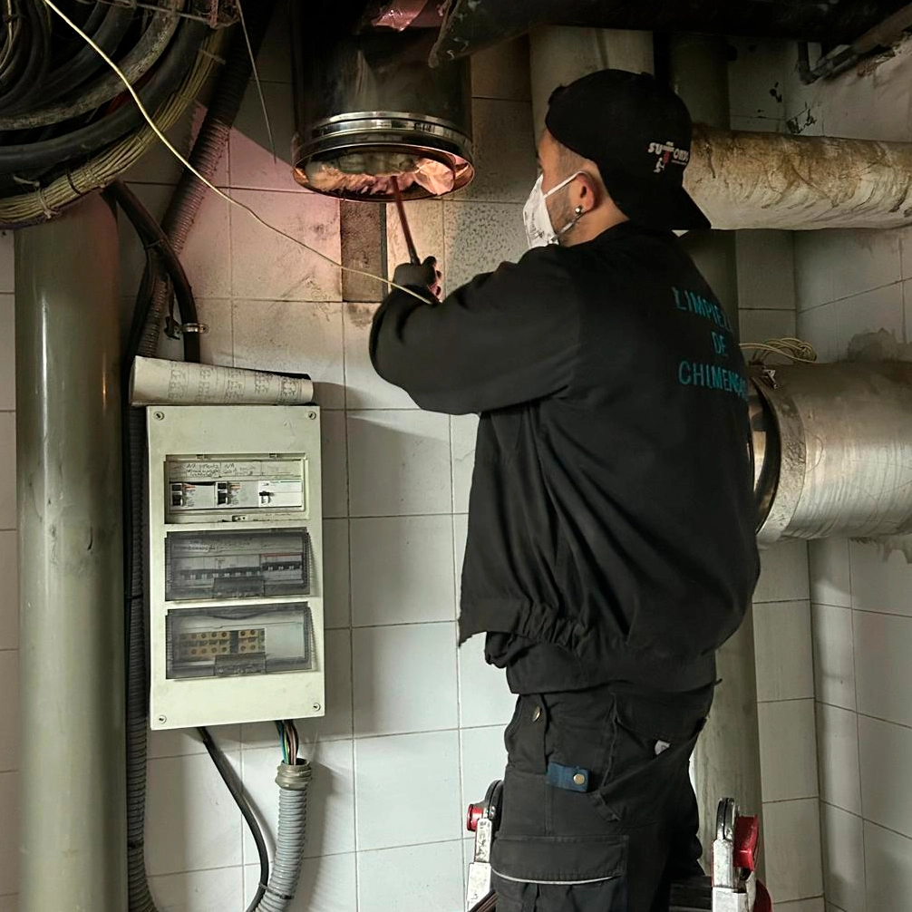 Chimenea caldera de biomasa