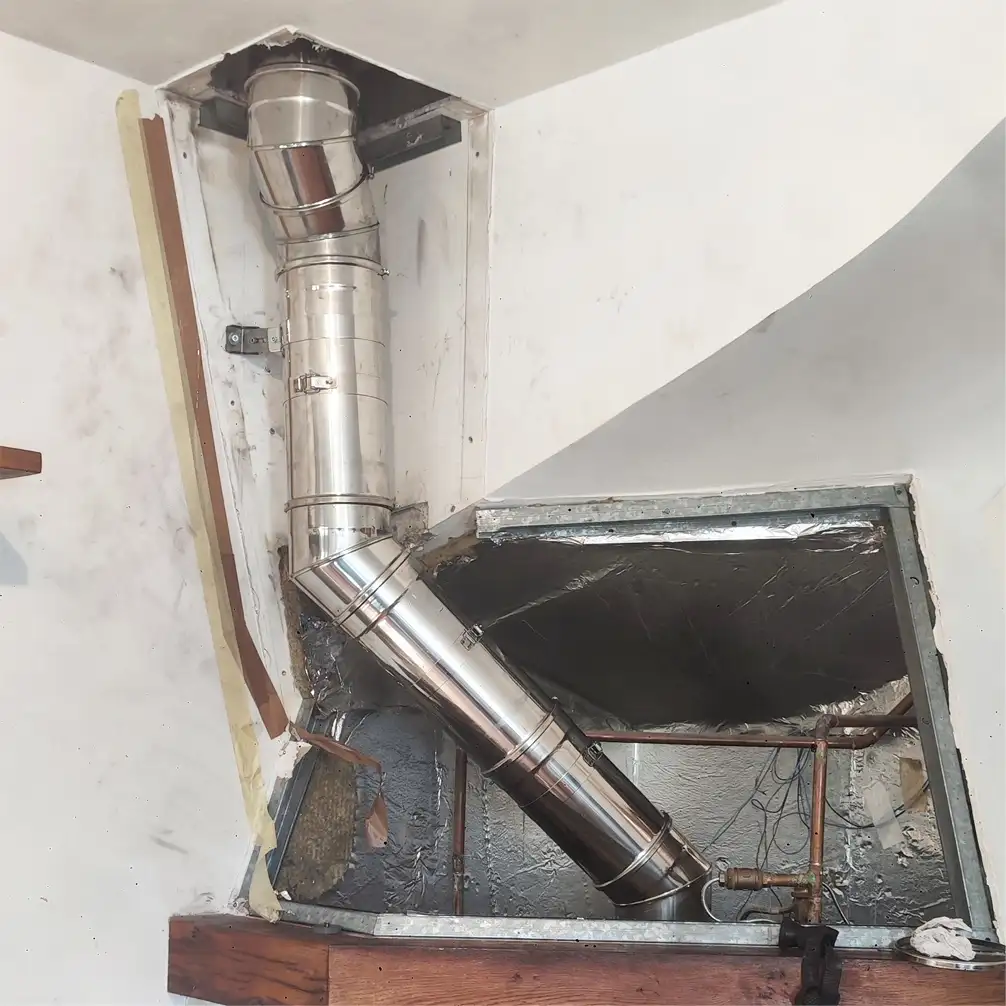 Instalacion de tubos chimenea